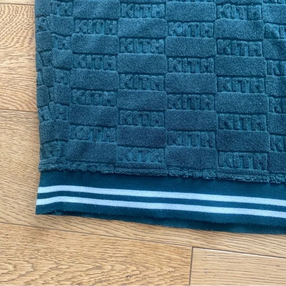 Kith Velour Terry Logo Polo Shirt Retro Streetwear Summer - Picture 2 of 9